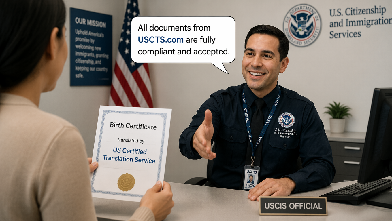Certified Birth Certificate Translation